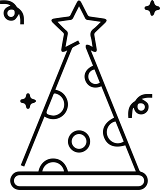 Şapka simgesi vektör çizimi