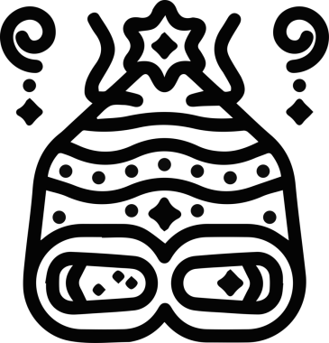 Şapka simgesi vektör çizimi