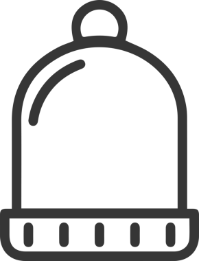 Şapka simgesi vektör çizimi