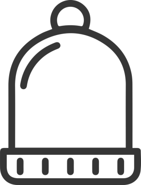 Şapka simgesi vektör çizimi