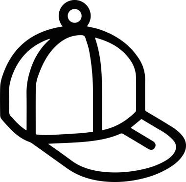 Şapka simgesi vektör çizimi