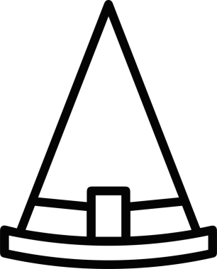 Şapka simgesi vektör çizimi