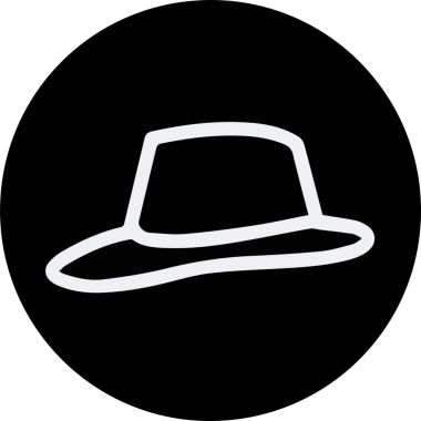 Şapka simgesi vektör çizimi