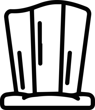 Şapka simgesi vektör çizimi