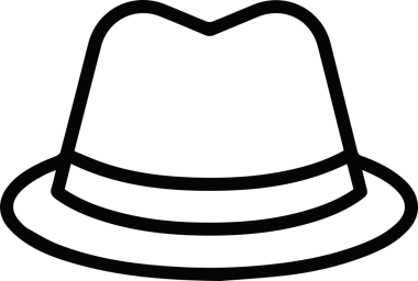 Şapka simgesi vektör çizimi