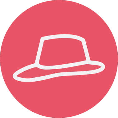 Şapka simgesi vektör çizimi