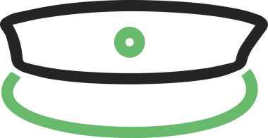 Şapka simgesi vektör çizimi