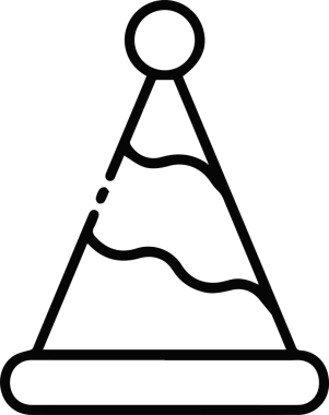 Şapka simgesi vektör çizimi