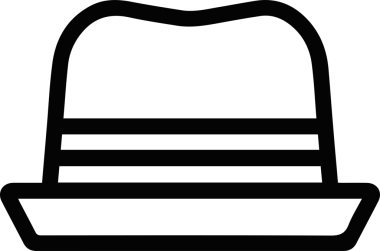 Şapka simgesi vektör çizimi