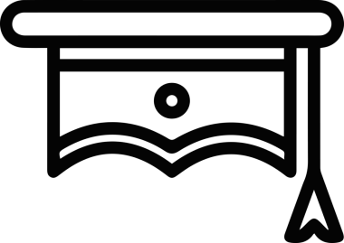 Şapka simgesi vektör çizimi