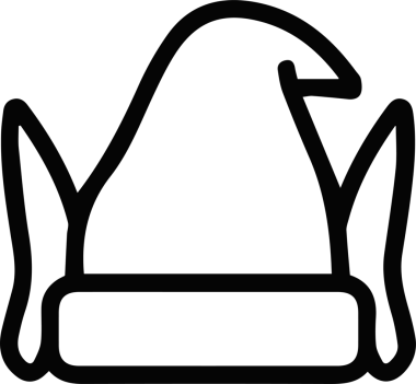 Şapka simgesi vektör çizimi