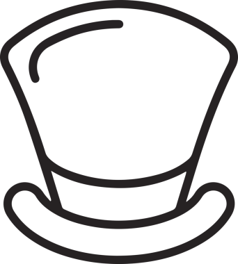 Şapka simgesi vektör çizimi