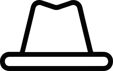 Şapka simgesi vektör çizimi