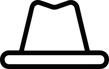 Şapka simgesi vektör çizimi