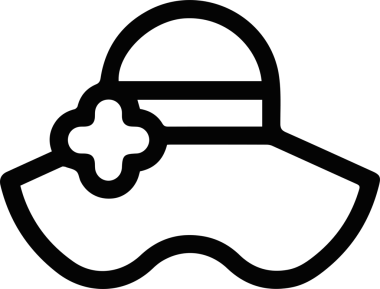 Şapka simgesi vektör çizimi