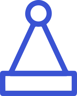 Şapka simgesi vektör çizimi