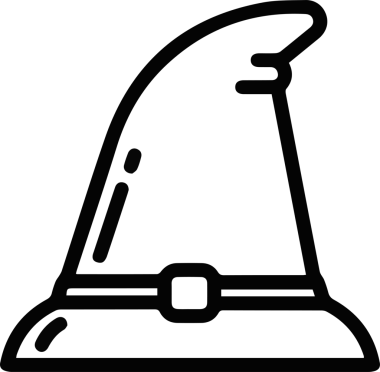 Şapka simgesi vektör çizimi