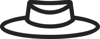 Şapka simgesi vektör çizimi