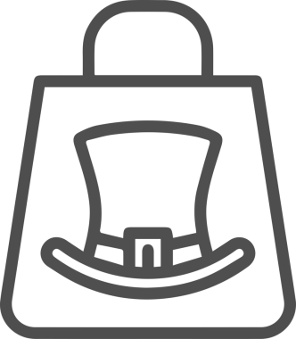 Şapka simgesi vektör çizimi