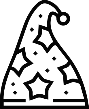 Şapka simgesi vektör çizimi