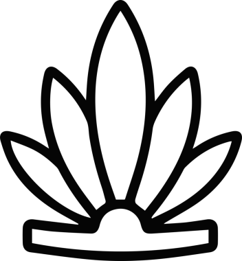 Şapka simgesi vektör çizimi