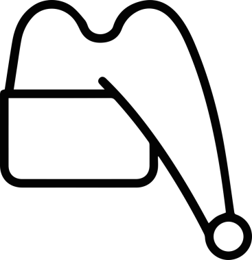 Şapka simgesi vektör çizimi