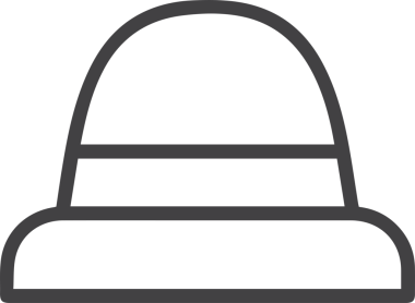 Şapka simgesi vektör çizimi