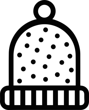 Şapka simgesi vektör çizimi