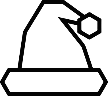 Şapka simgesi vektör çizimi