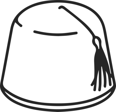 Şapka simgesi vektör çizimi