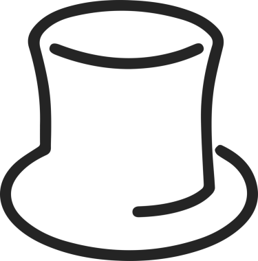 Şapka simgesi vektör çizimi