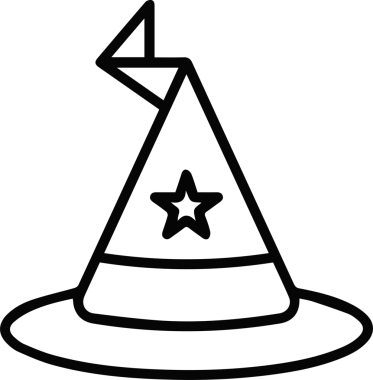 Şapka simgesi vektör çizimi