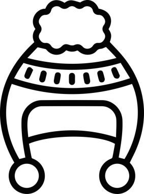 Şapka simgesi vektör çizimi