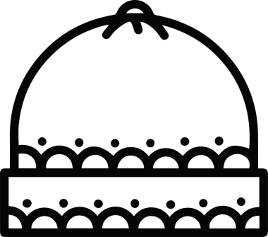 Şapka simgesi vektör çizimi