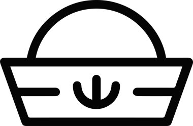 Şapka simgesi vektör çizimi