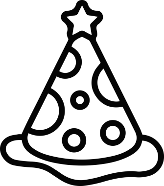 Şapka simgesi vektör çizimi