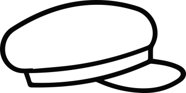 Şapka simgesi vektör çizimi