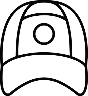 Şapka simgesi vektör çizimi