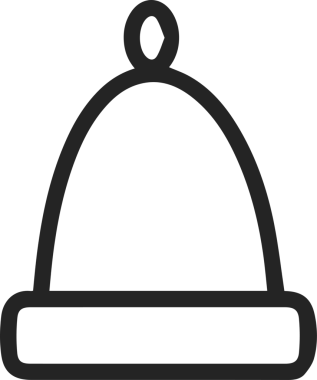 Şapka simgesi vektör çizimi