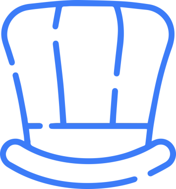 Şapka simgesi vektör çizimi