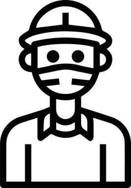 Şapka simgesi vektör çizimi