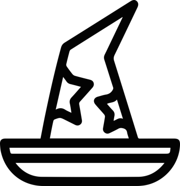 Şapka simgesi vektör çizimi