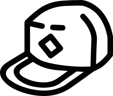 Şapka simgesi vektör çizimi