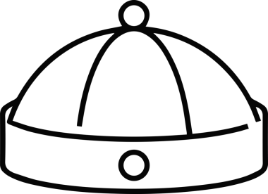 Şapka simgesi vektör çizimi