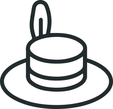 Şapka simgesi vektör çizimi