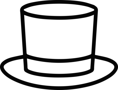 Şapka simgesi vektör çizimi