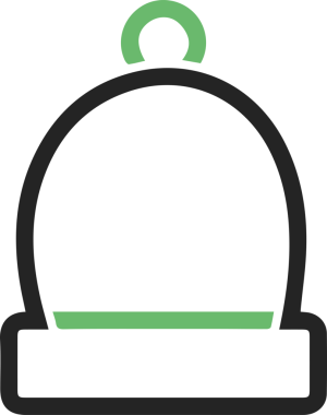 Şapka simgesi vektör çizimi