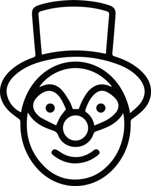 Şapka simgesi vektör çizimi