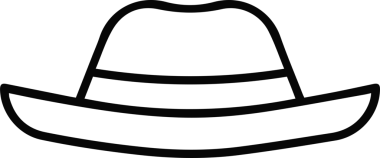 Şapka simgesi vektör çizimi