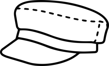 Şapka simgesi vektör çizimi